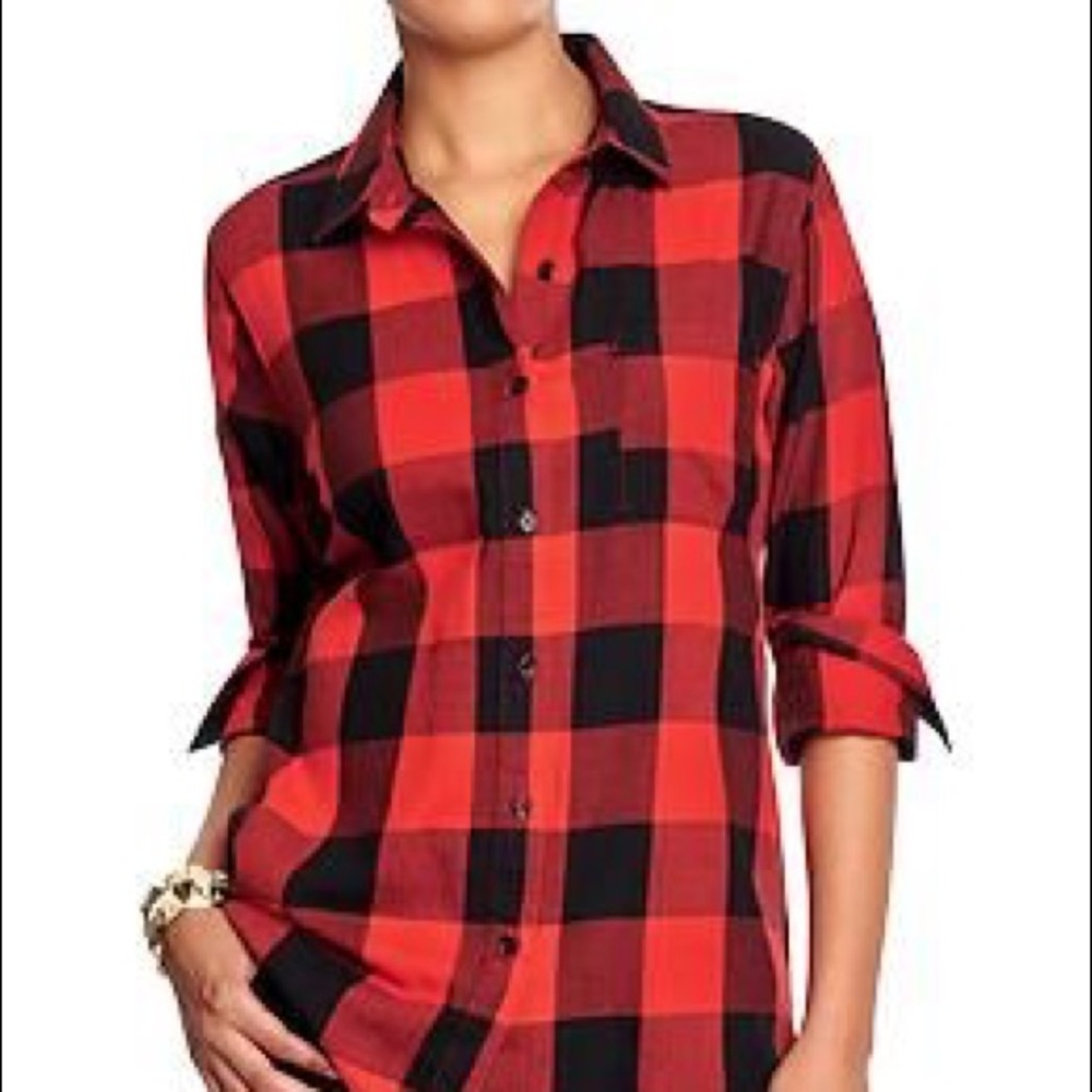 Flannel Button Top - Picture 4 of 4